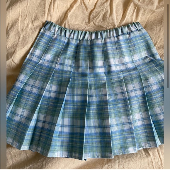 Plaid vintage 90s cool smart mini skirt - Picture 3 of 7